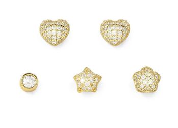 Kolczyki zestaw Nomination Italy LifePoetry Domed Fantasy srebrne pozłacane 242709 020.jpg